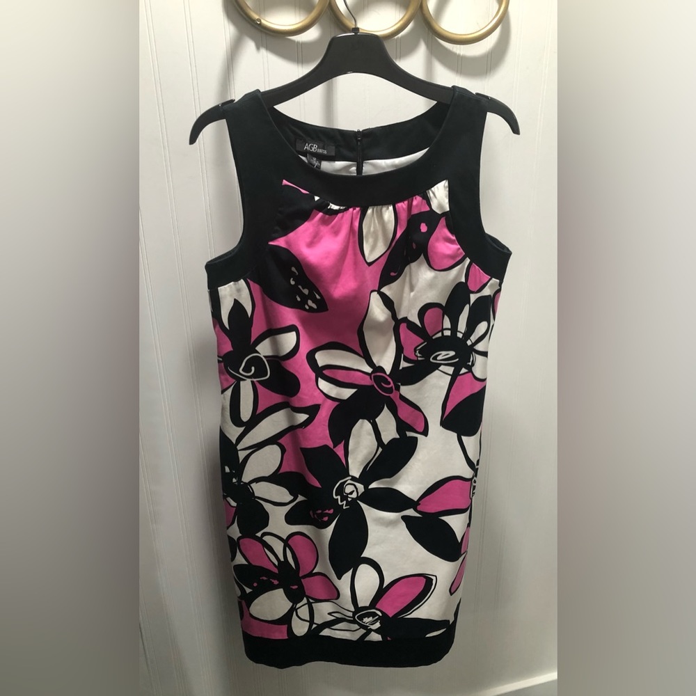 AGB Floral Print Tank Dress